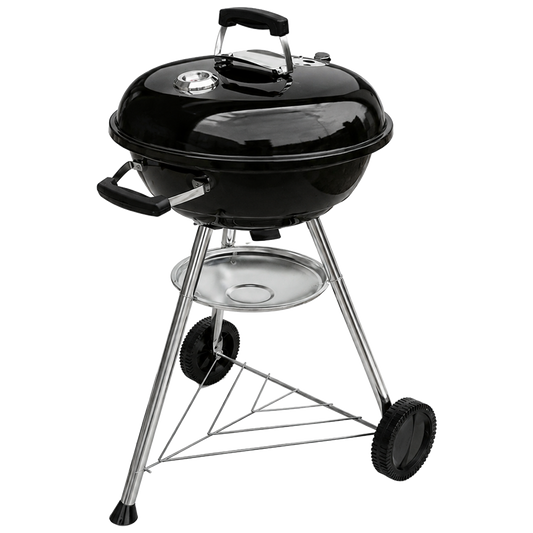 Barbacoa de carbon redonda tipo Kettle Natuur de 53,5x46x75 cm con ruedas de polipropileno