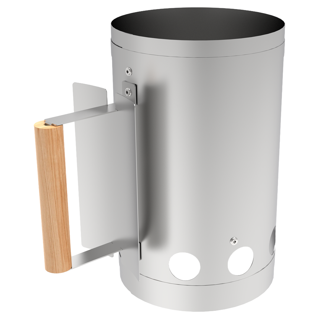 Chimenea de encendido para barbacoa Natuur en acero galvanizado de 17x27 cm