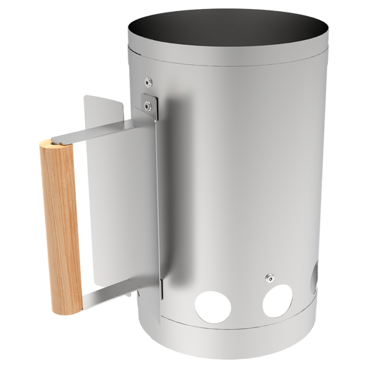 Chimenea de encendido para barbacoa Natuur en acero galvanizado de 17x27 cm