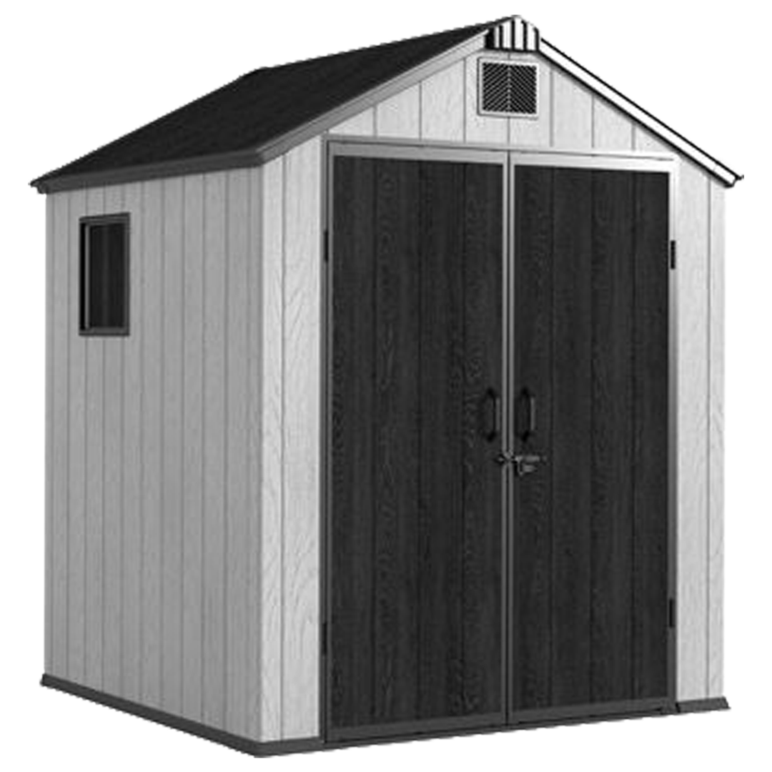 Almacen exterior de polipropileno Natuur Apex Sheid para herramientas.