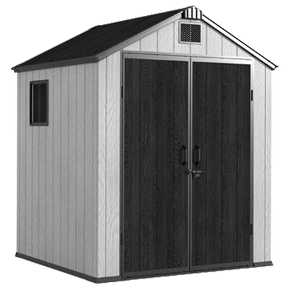 Almacen exterior de polipropileno Natuur Apex Sheid para herramientas.