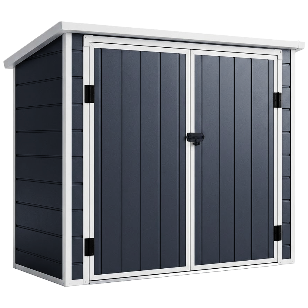 Cobertizo de resina Natuur Serie Ave de 1,80 m² con suelo 199x90x149 cm.