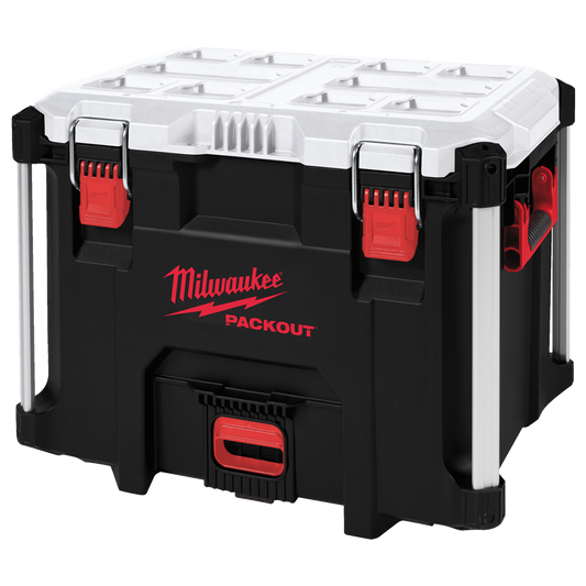 Nevera rigida XL Milwaukee PACKOUT de 38 litros con aislamiento termico de 5 dias.
