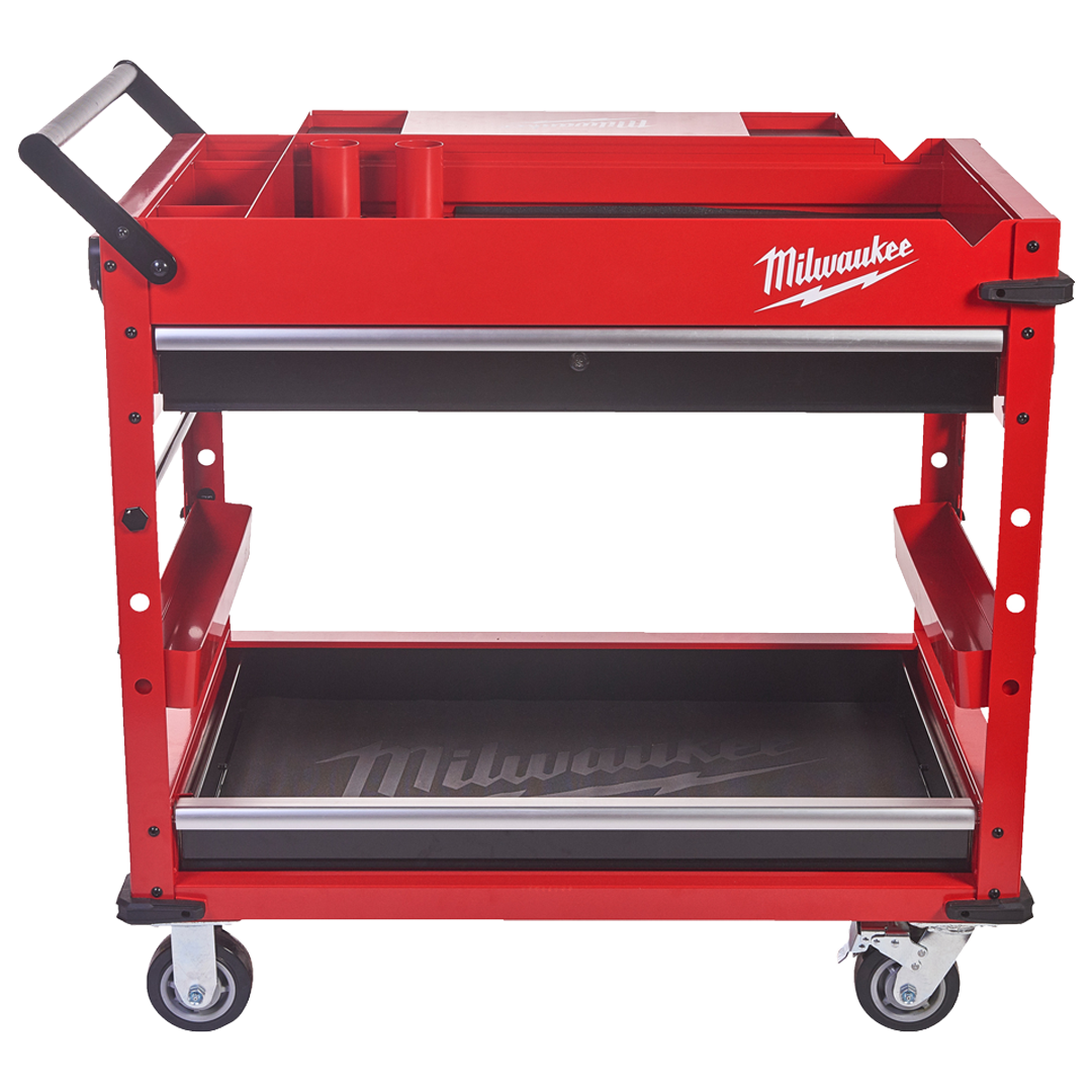Carro de taller Milwaukee SWC40-1 con cajones de cierre suave y regleta magnetica.