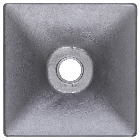 Placa apisonadora cuadrada Milwaukee de $200 \times 200$ mm con vástago hexagonal de 28 mm para martillos demoledores