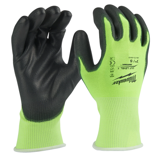 Pack de 12 pares de guantes anticorte Milwaukee Hi-Vis Cut A talla 9 L ref 4932492915.