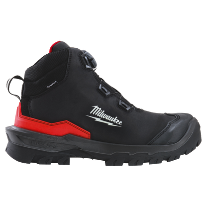 Bota de calzado laboral Milwaukee ARMOURTRED S7S con membrana impermeable Sympatex.