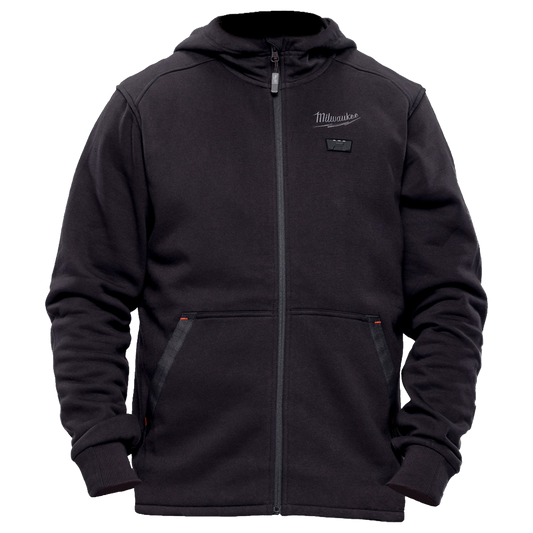 Sudadera calefactada Milwaukee M12 HHBL5 negra con tecnologia HEXON HEAT.