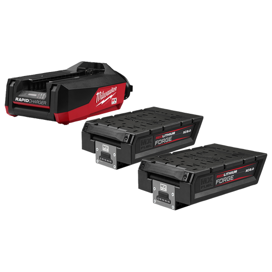 Kit de baterias y cargador Milwaukee MX FUEL FORGE 8.0 Ah 72V.