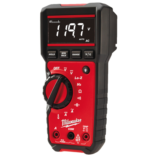 Multimetro profesional Milwaukee 2217-40 con pantalla de alto contraste y proteccion IP64.