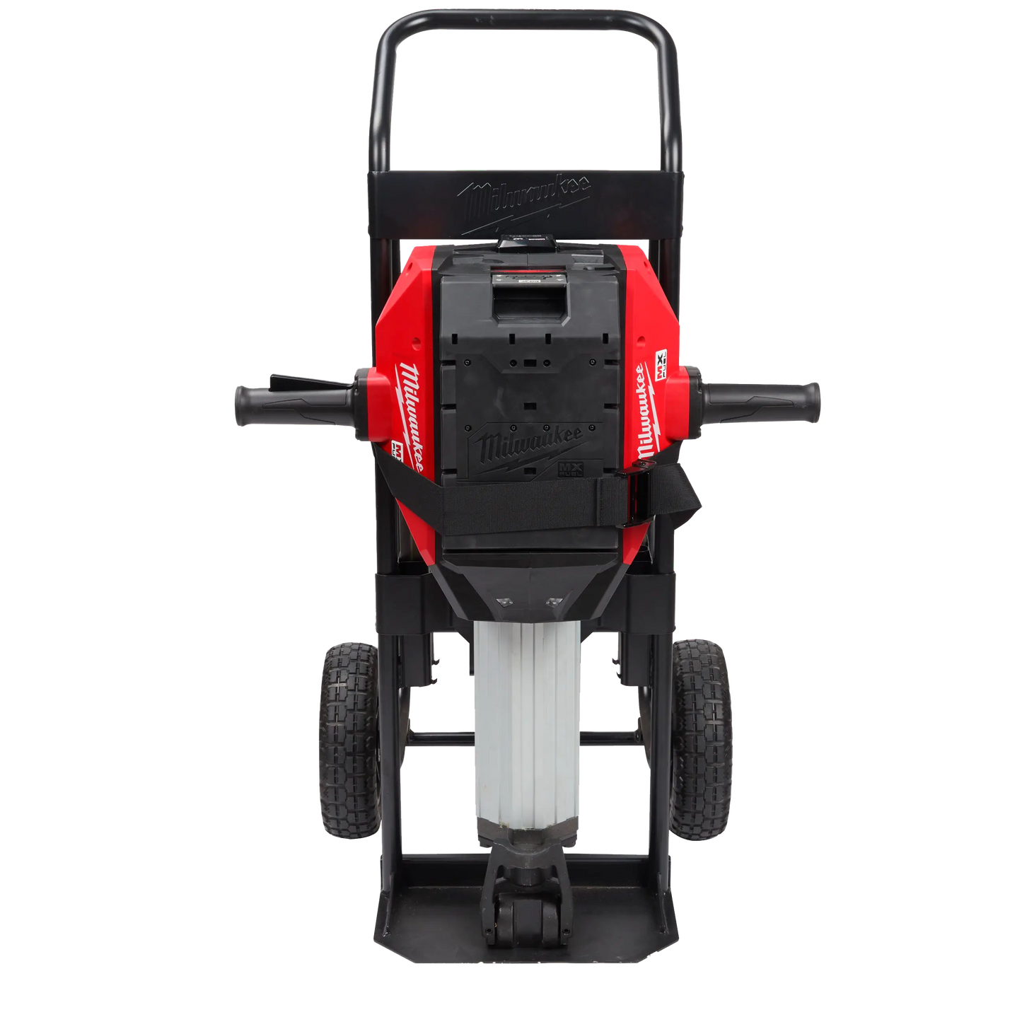 Carro porta martillos con compartimentos para cinceles, cargador y batería