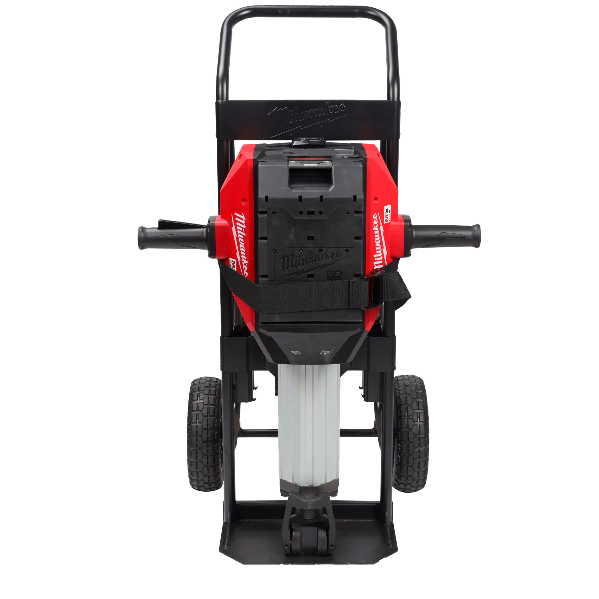 Carro porta martillos con compartimentos para cinceles, cargador y batería