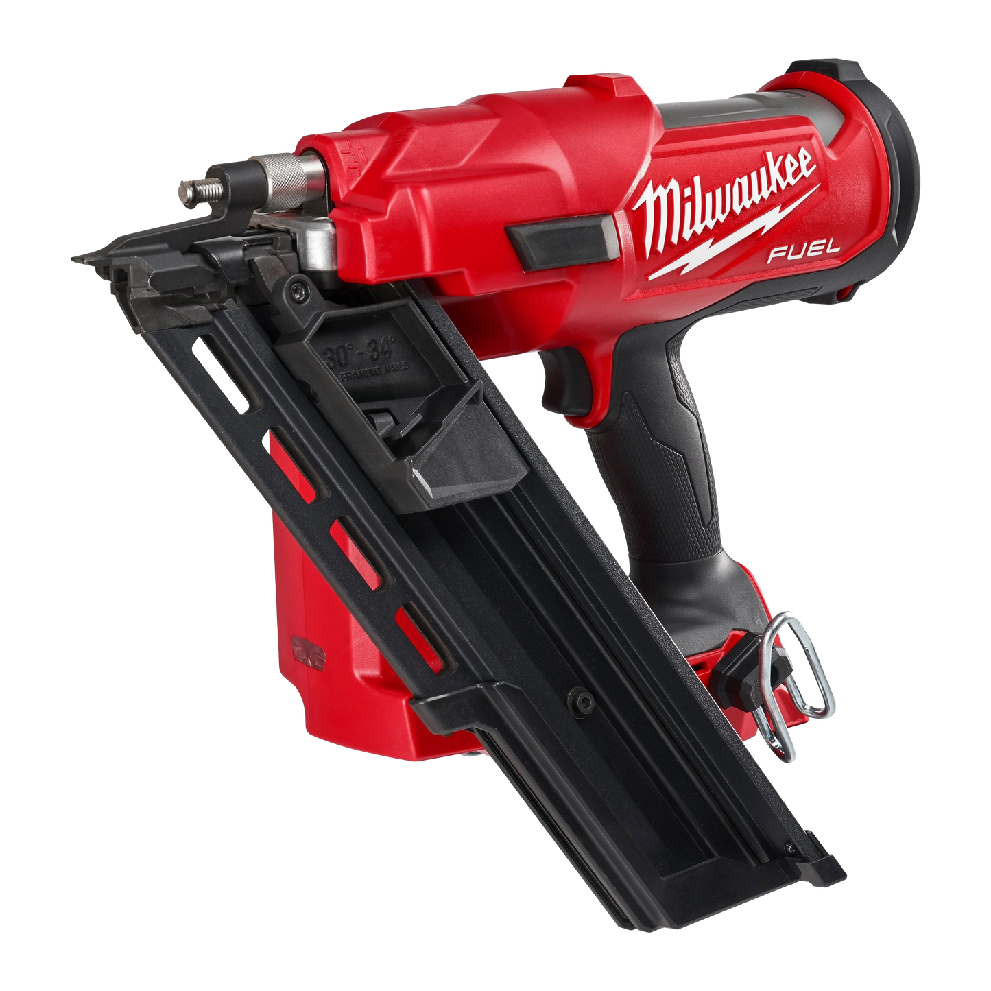 Clavadora Milwaukee realizando fijación de estructuras en obra de madera pesada