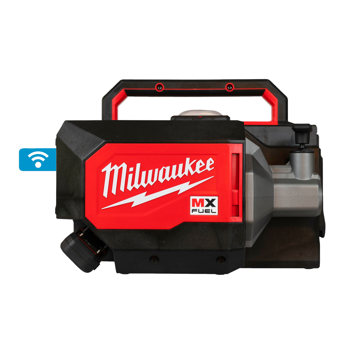 Vibrador de hormigón compacto Milwaukee MX FUEL con correa de transporte y mando