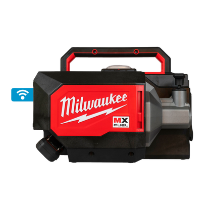 Vibrador de hormigón compacto Milwaukee MX FUEL con correa de transporte y mando