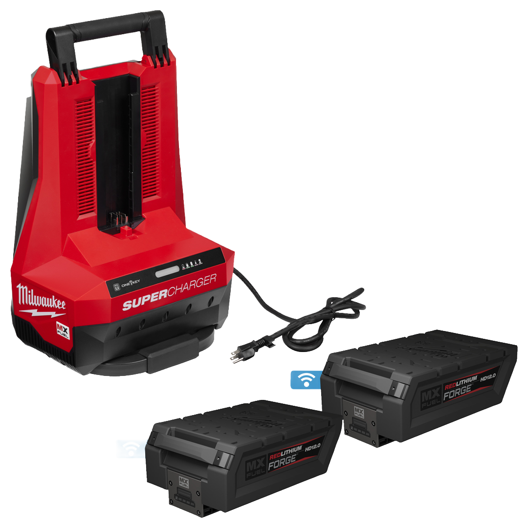 Super cargador rapido Milwaukee MXF SC para baterias de alta capacidad MX FUEL.