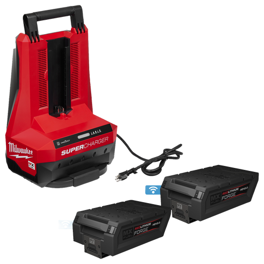 Super cargador rapido Milwaukee MXF SC para baterias de alta capacidad MX FUEL.