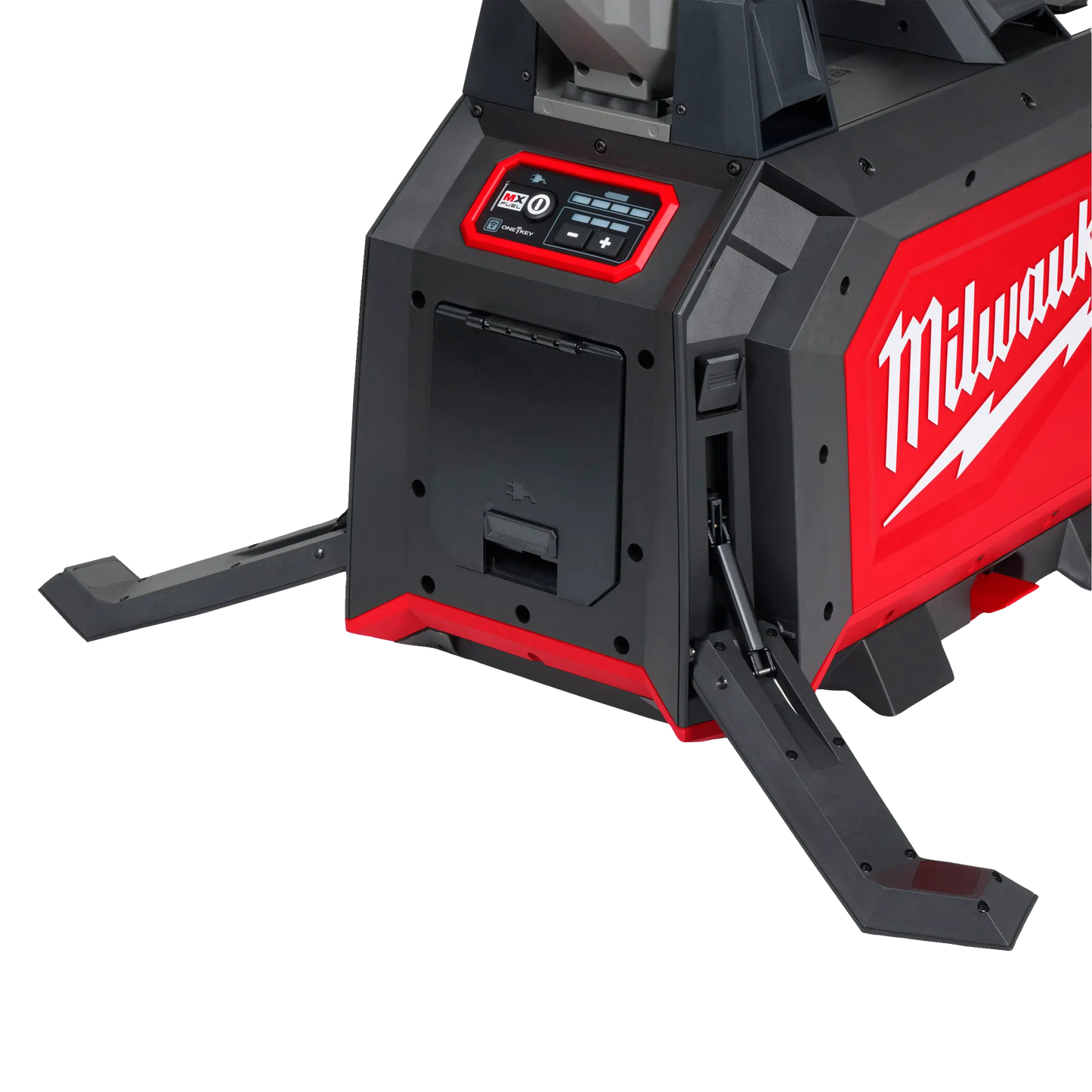 Torre de iluminación industrial Milwaukee MX FUEL de 15000 lúmenes con mástil extendido