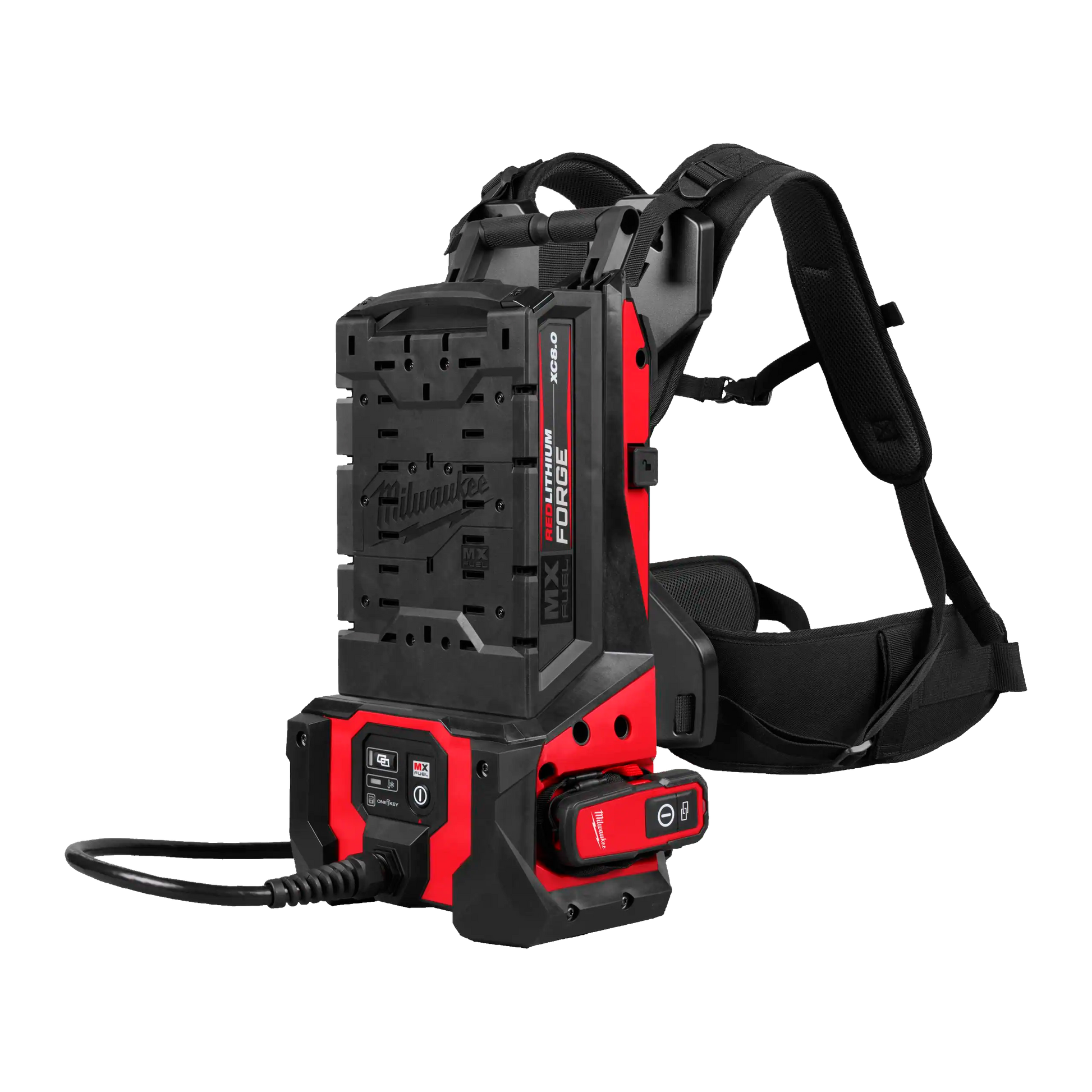 Vibrador de hormigón de mochila Milwaukee MX FUEL con baterías XC608