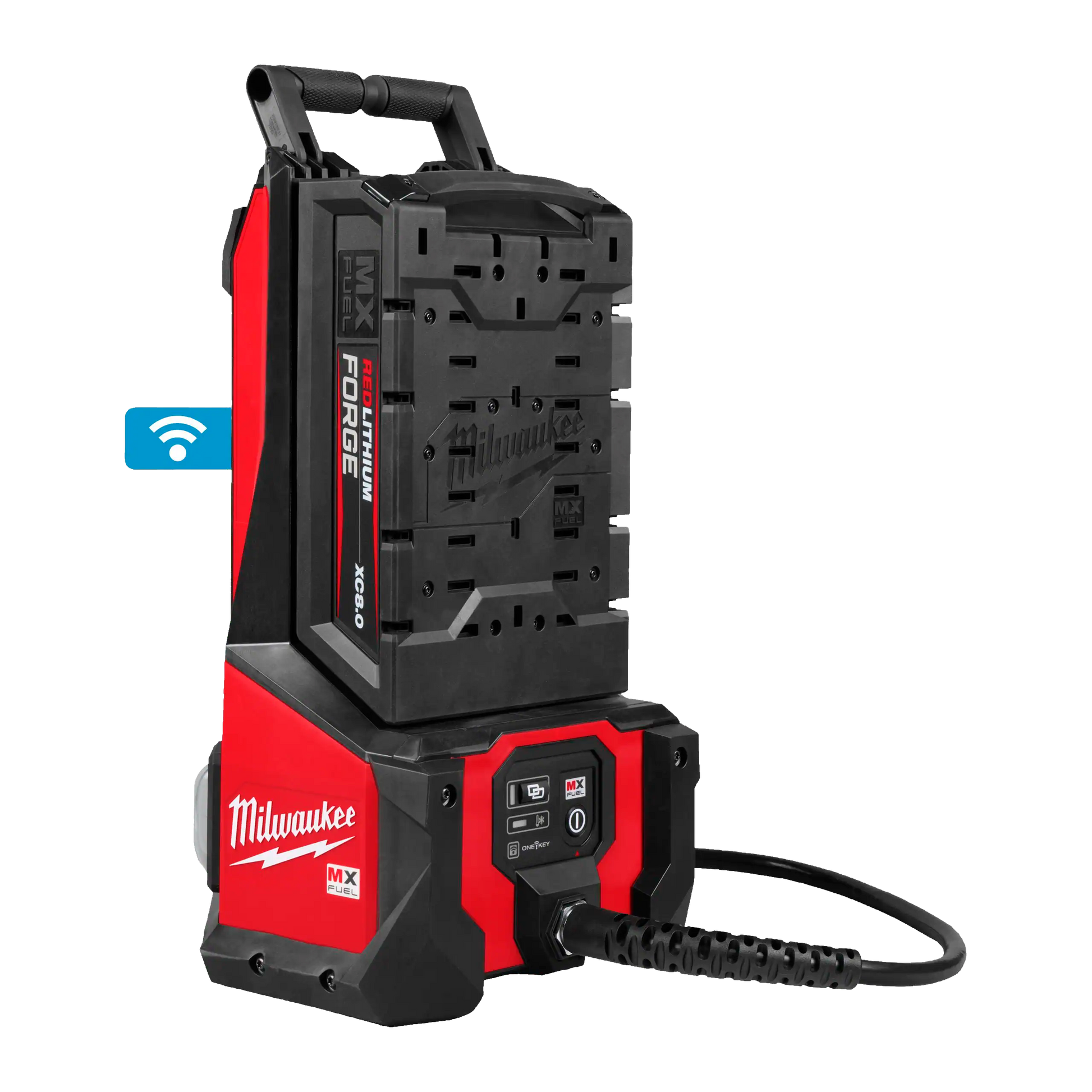 Vibrador de hormigón de mochila Milwaukee MX FUEL con baterías XC608