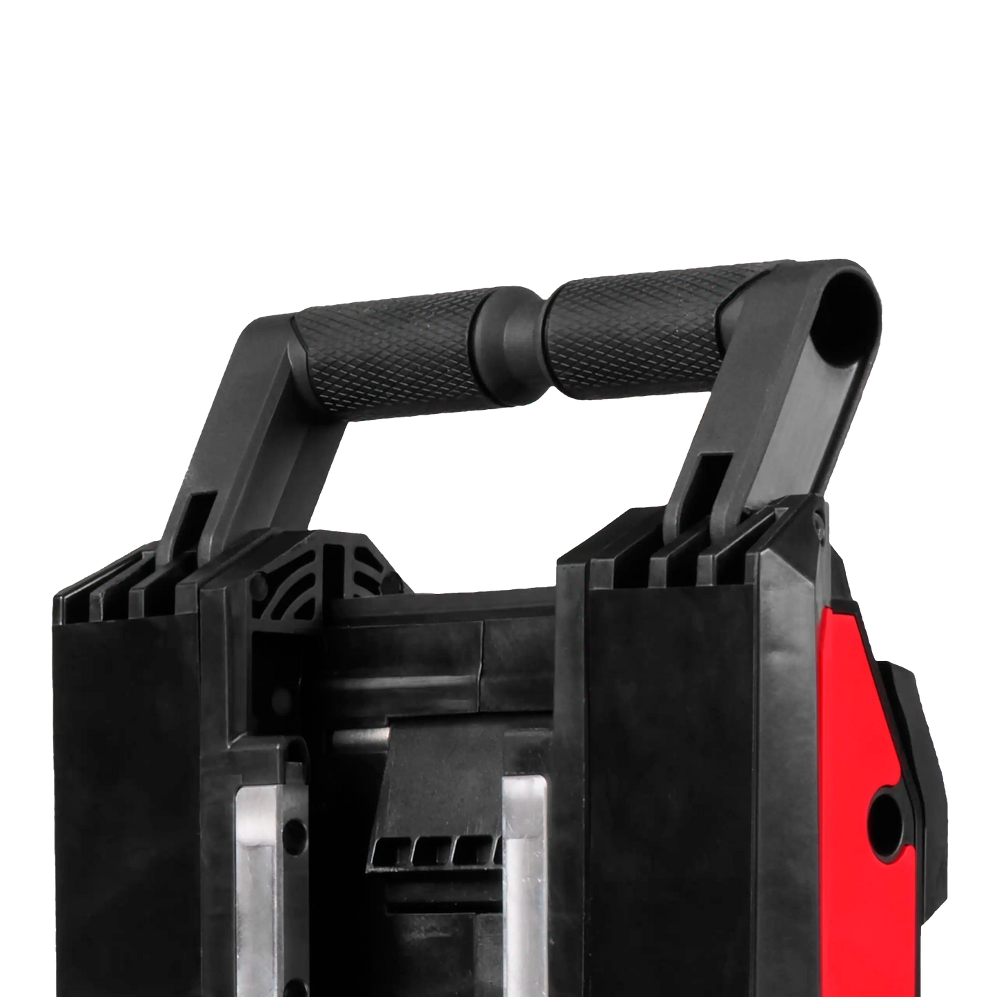 Detalle del motor MX FUEL y control remoto inalámbrico para consolidación de hormigón