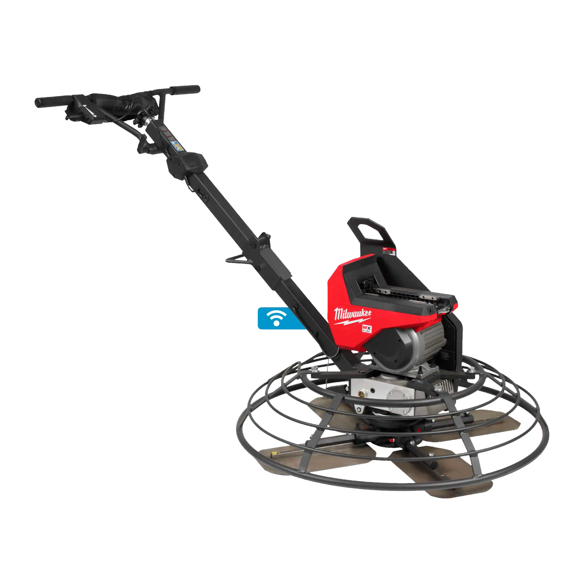 Fratasadora de hormigón Milwaukee MX FUEL de 914mm con sistema de seguridad AUTOSTOP