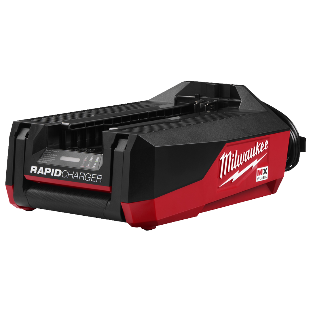 Cargador rapido Milwaukee MX FUEL MXF FC de 8A para baterias de litio.