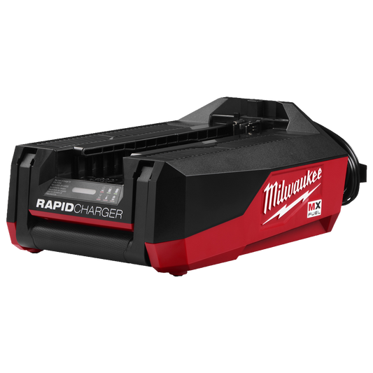 Cargador rapido Milwaukee MX FUEL MXF FC de 8A para baterias de litio.