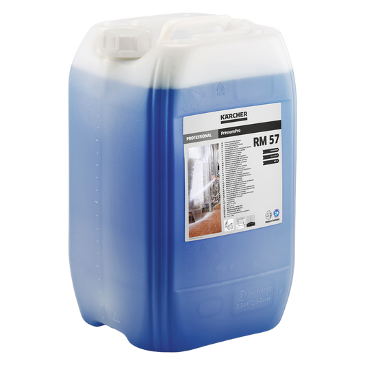 Aplicacion de espuma limpiadora neutra Karcher RM 57 con certificacion HACCP.