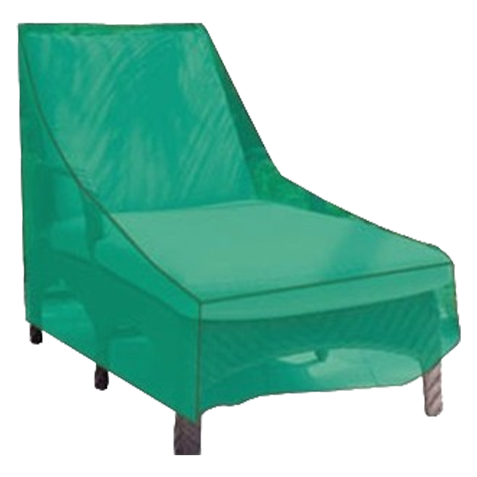 Funda protectora cubre sillón NATUUR 89x76x107 cm en PVC verde con protección UV y cinta elástica, ideal para muebles de jardín exterior.