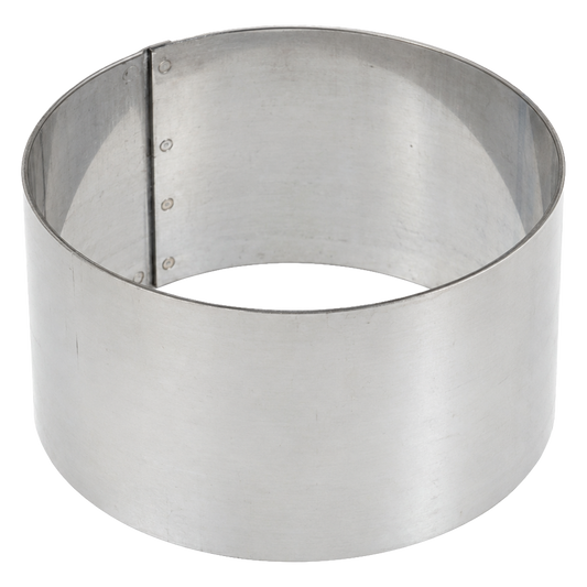 Molde de emplatar redondo en acero inoxidable Ilsa 10 x 4,5 cm.