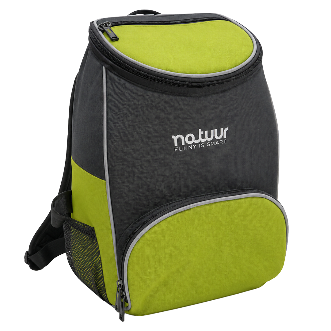 Nevera de camping flexible Natuur 12 litros verde y gris ref 98581.