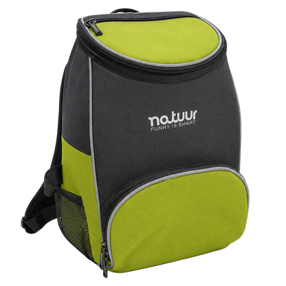Nevera de camping flexible Natuur 12 litros verde y gris ref 98581.