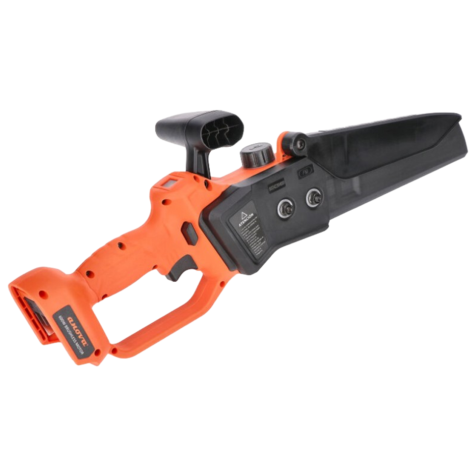 Sierra de poda a batería MB600 con motor brushless, 18V y dos baterías 4Ah, ligera y compacta, ideal para poda de árboles, jardín y trabajos agrícolas.