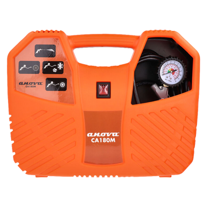 Compresor de aire portátil formato maletín Anova CA180M de 1,5 HP y 8 bar.