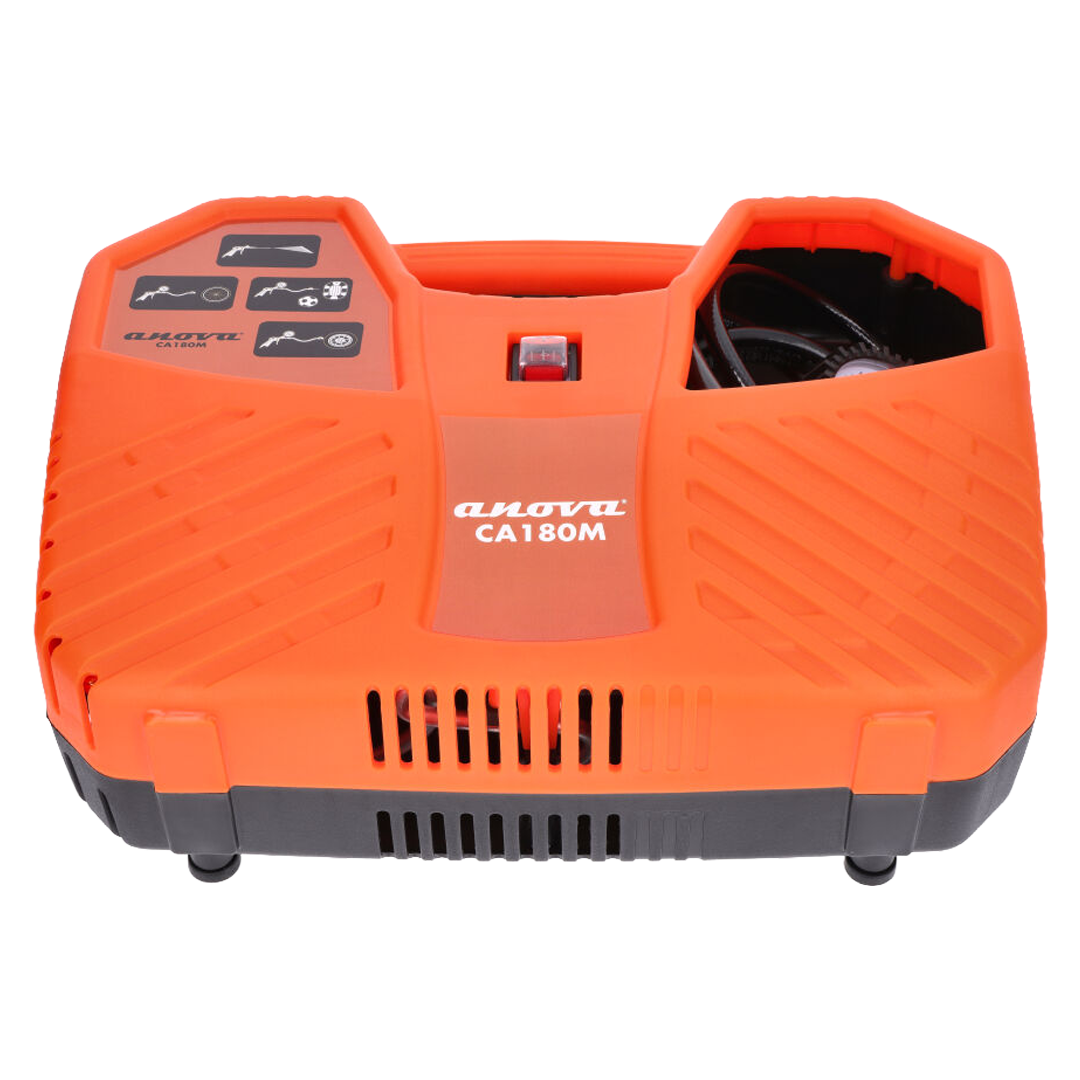 Inflador con manómetro de precisión y manguera para compresor Anova.