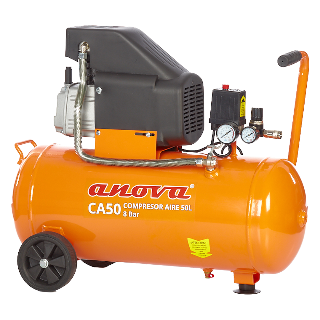 Compresor de aire Anova CA50 de 50 litros y 2 HP de potencia.