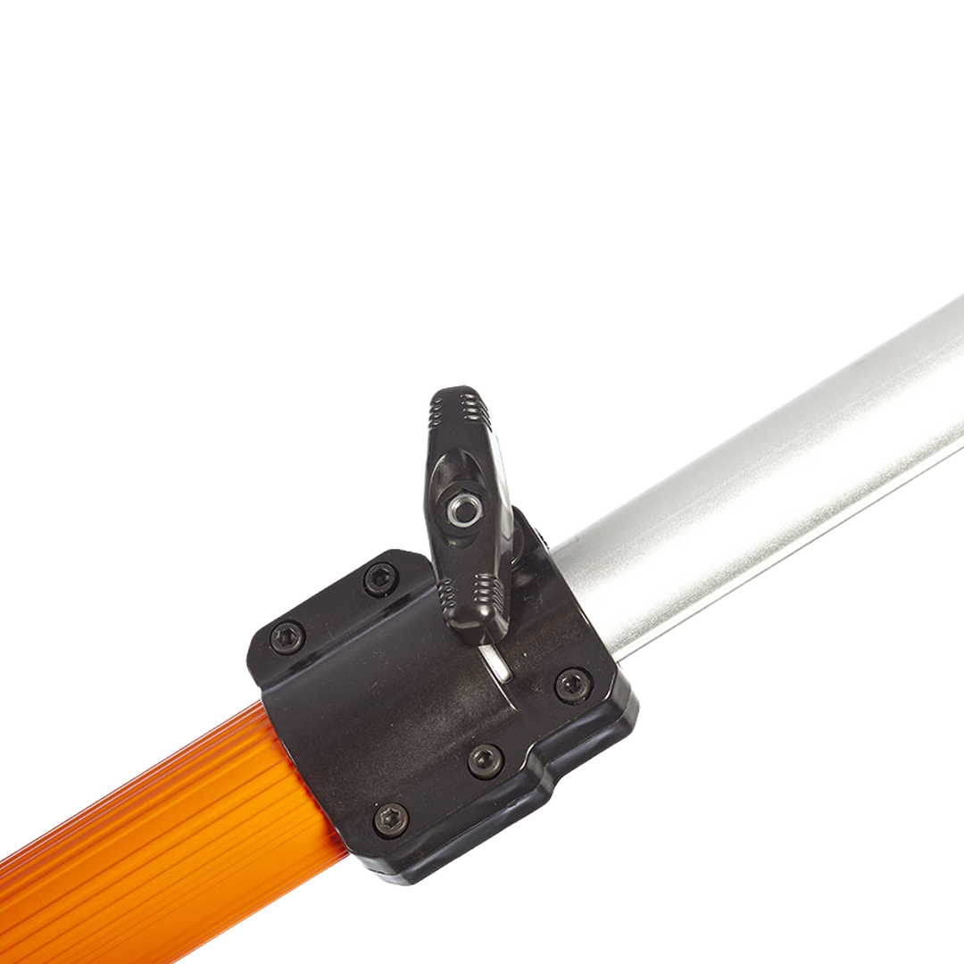 Barra telescópica de aluminio extensible de 2,6 m a 3,9 m para podadora de altura.