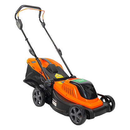 Cortacésped a batería Anova E-Plus E20CC 20V con ancho de corte de 43 cm.