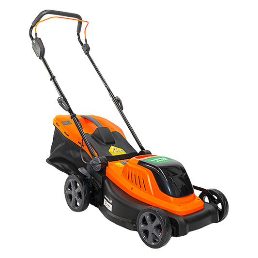 Cortacésped a batería Anova E-Plus E20CC 20V con ancho de corte de 43 cm.