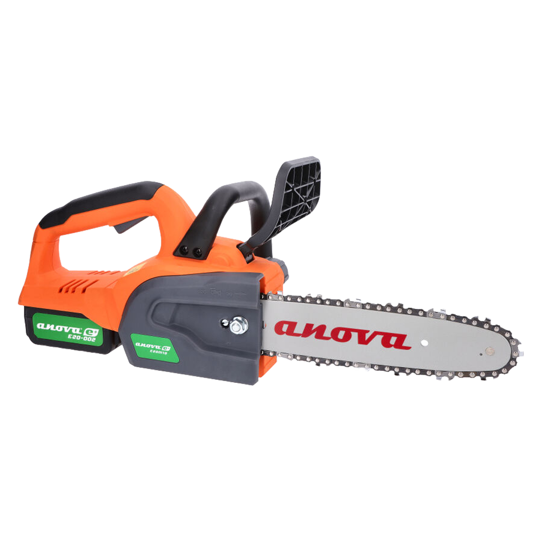 Motosierra a batería Anova E-Plus E20M10 20V 10 pulgadas ref 8435673743916 con batería y cargador.
