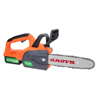 Motosierra a batería Anova E-Plus E20M10 20V 10 pulgadas ref 8435673743916 con batería y cargador.
