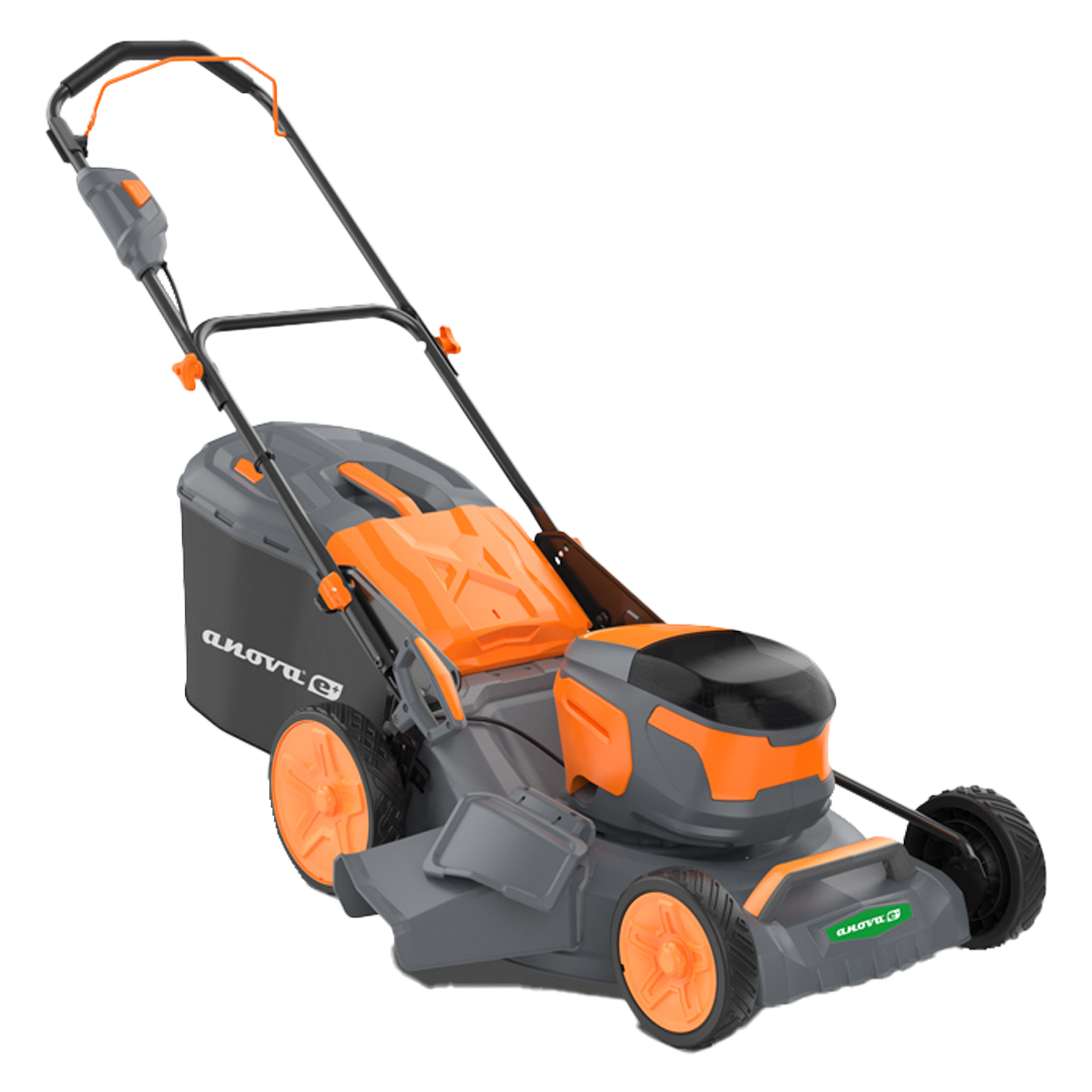 Cortacésped a batería Anova E-Plus 40V E40CC46 con ancho de corte de 46 cm.