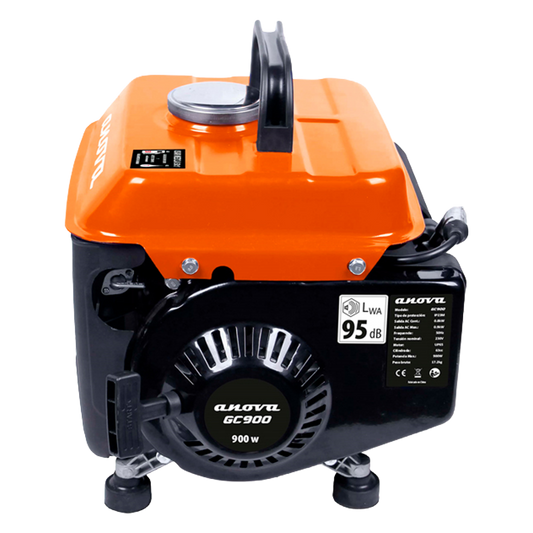 Generador de gasolina portátil Anova GC900 de 900W y motor de 2 tiempos.