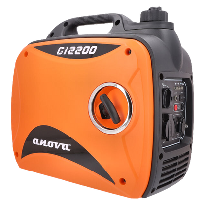 Generador inverter a gasolina Anova GI2200 de 2000W y 20 kg.