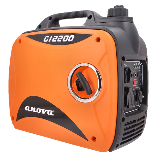Generador inverter a gasolina Anova GI2200 de 2000W y 20 kg.