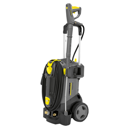 Limpiadora de alta presión HD 5/15 C Plus de agua fría, compacta y profesional, con uso vertical y horizontal, pistola EASY! Force y acoplamientos rápidos EASY! Lock.