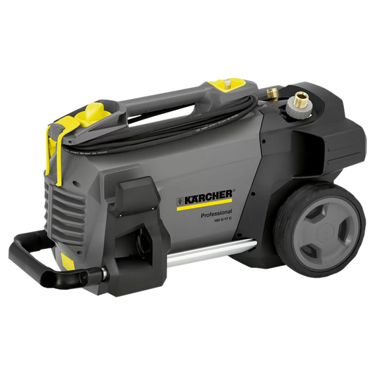 Limpiadora de alta presión HD 5/15 C Plus de agua fría, compacta y profesional, con uso vertical y horizontal, pistola EASY! Force y acoplamientos rápidos EASY! Lock.