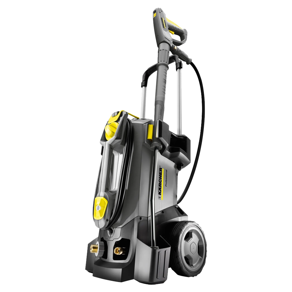 Limpiadora de alta presión HD 5/15 C Plus de agua fría, compacta y profesional, con uso vertical y horizontal, pistola EASY! Force y acoplamientos rápidos EASY! Lock.