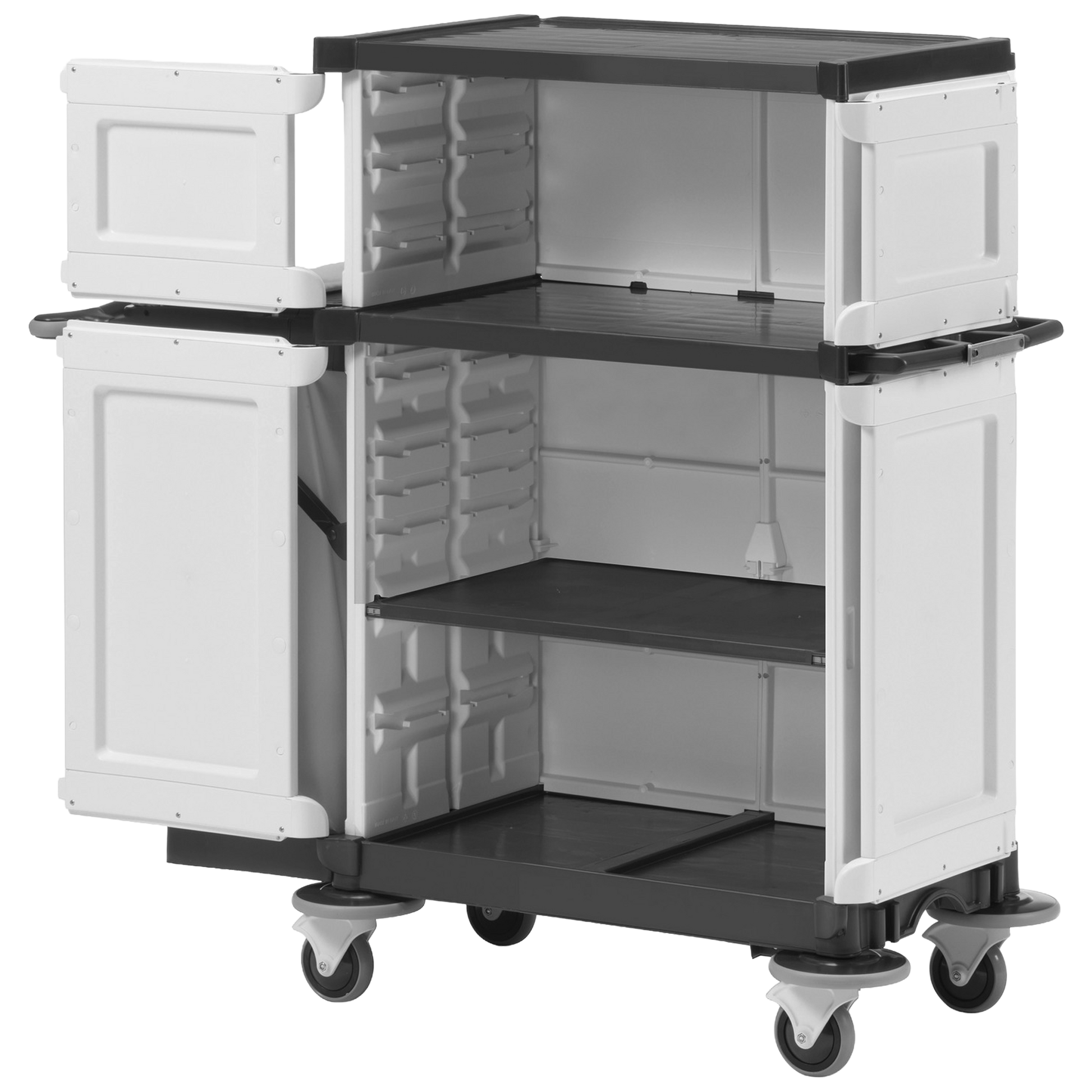 Estación de limpieza y suministro de habitaciones Trolley Hotel Premium II para uso profesional e intensivo.